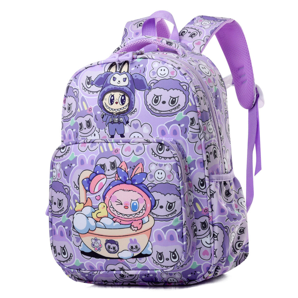 Sweet Home Labubu kids backpack in vibrant colors with ergonomic straps and cute character details — view 2