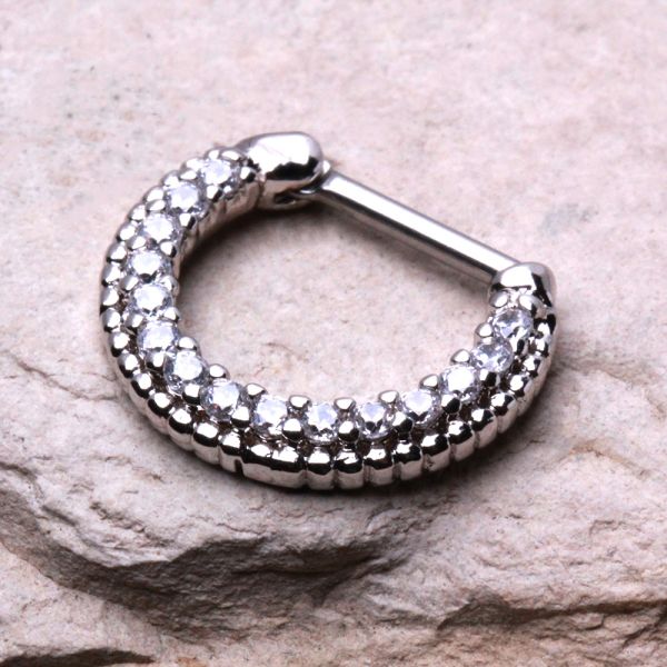 Sparkly Gemmed Septum Clicker-1