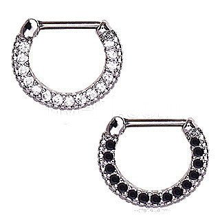 Sparkly Gemmed Septum Clicker-3
