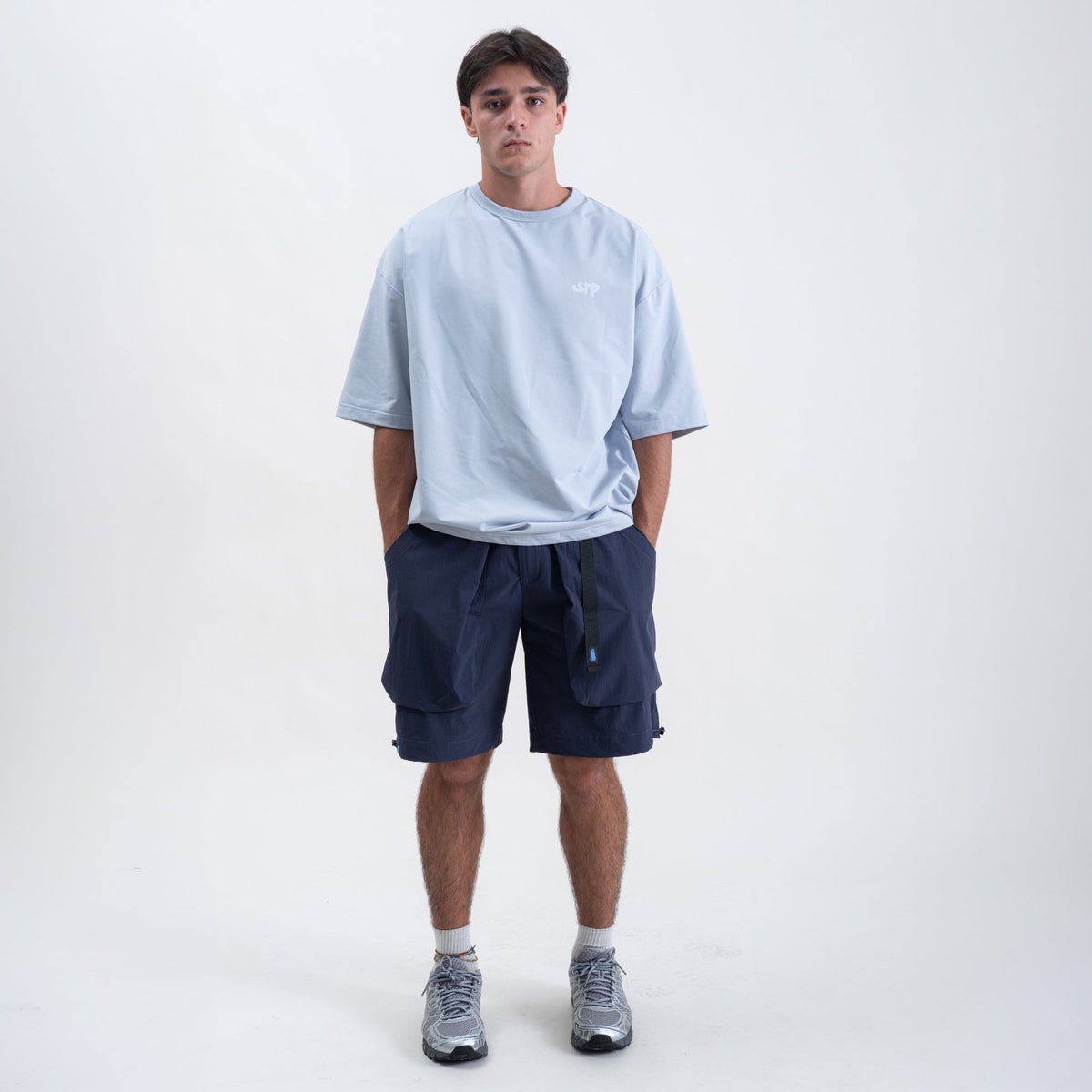 Quiet Tee / Misty Blue-3