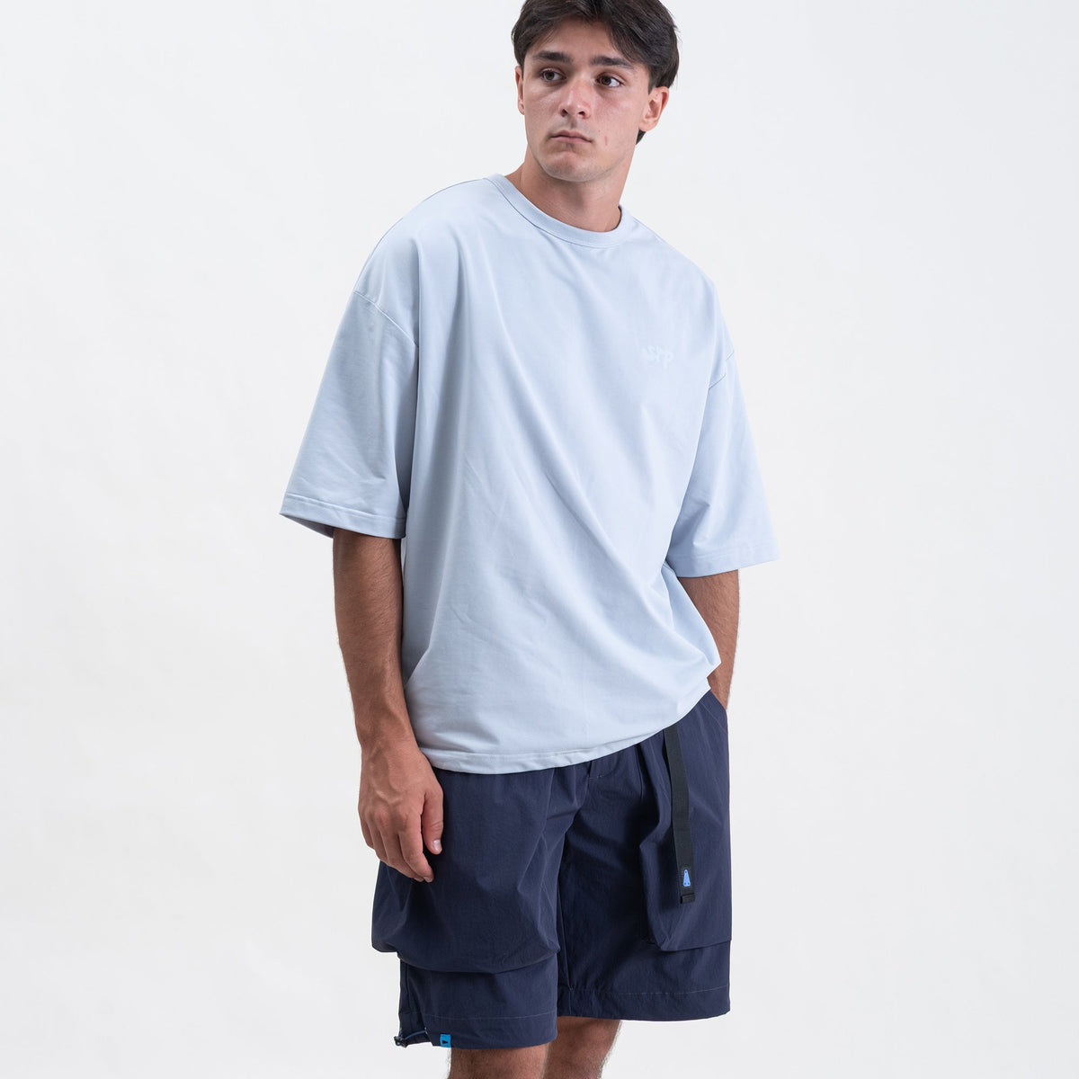 Quiet Tee / Misty Blue-2