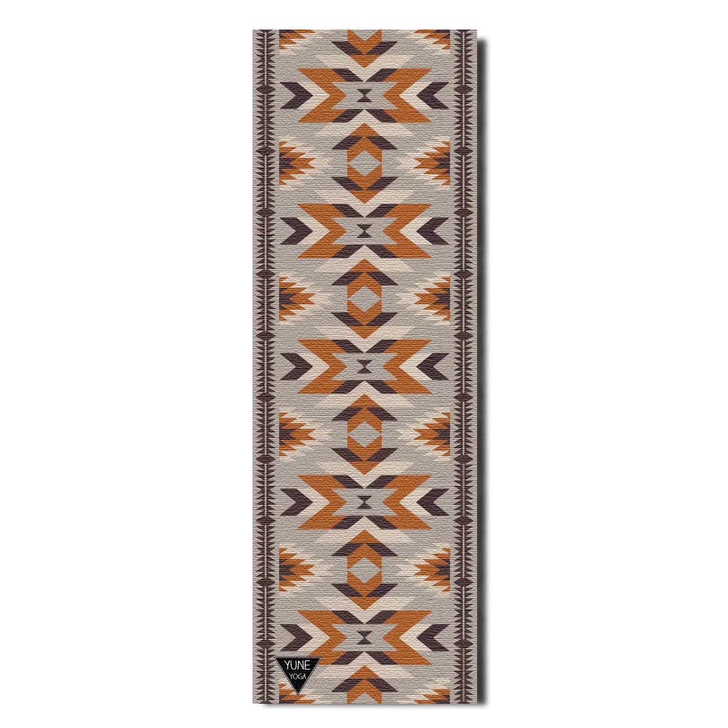 Multi-color striped Teton Canyon yoga mat showing 6mm extra thick eco-friendly cushioning and non-slip texture — view 2