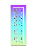 Cordelia rainbow yoga mat unrolled showcasing vibrant colors and 6mm thick non-slip textured surface