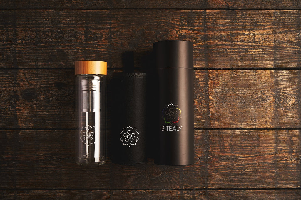 The Fortune Glass Tea Bottle with Protective Case-1