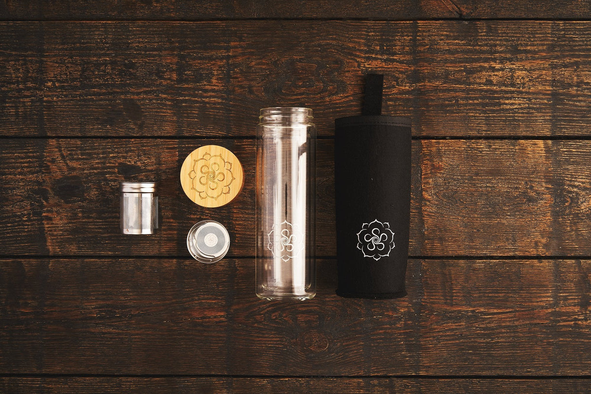 The Fortune Glass Tea Bottle with Protective Case-3