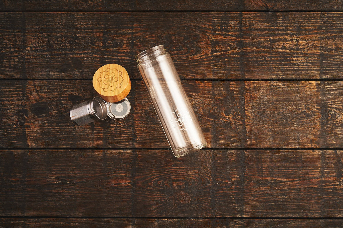 The Fortune Glass Tea Bottle with Protective Case-2