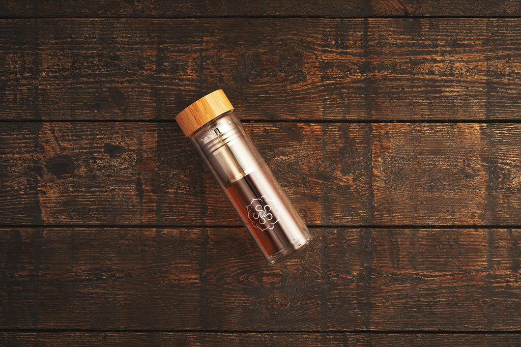 The Fortune Glass Tea Bottle with Protective Case-0