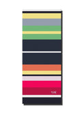 Houston yoga mat featuring a dark blue Space-City starry design unrolled on a studio floor