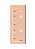 Tan eco-friendly 6mm non-slip yoga mat unrolled on the floor for fitness and pilates practice