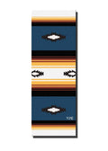 Nelson striped yoga mat with 6mm thick non-slip eco-friendly PER material unrolled on the floor