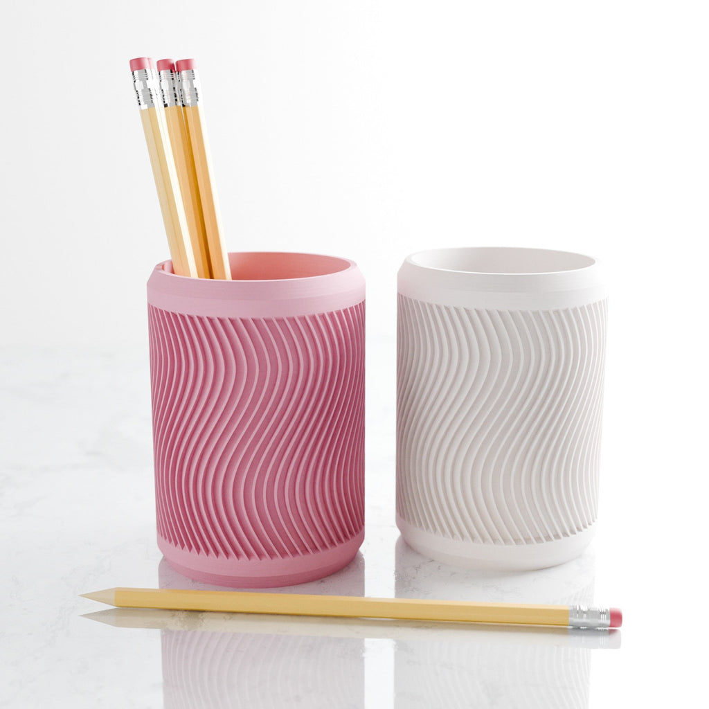 Modern eco-friendly wave design Tidal Pencil Holder for organizing pens and stylish desk decor — view 5
