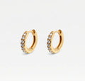 The Mini Pavé Huggie Earrings-0