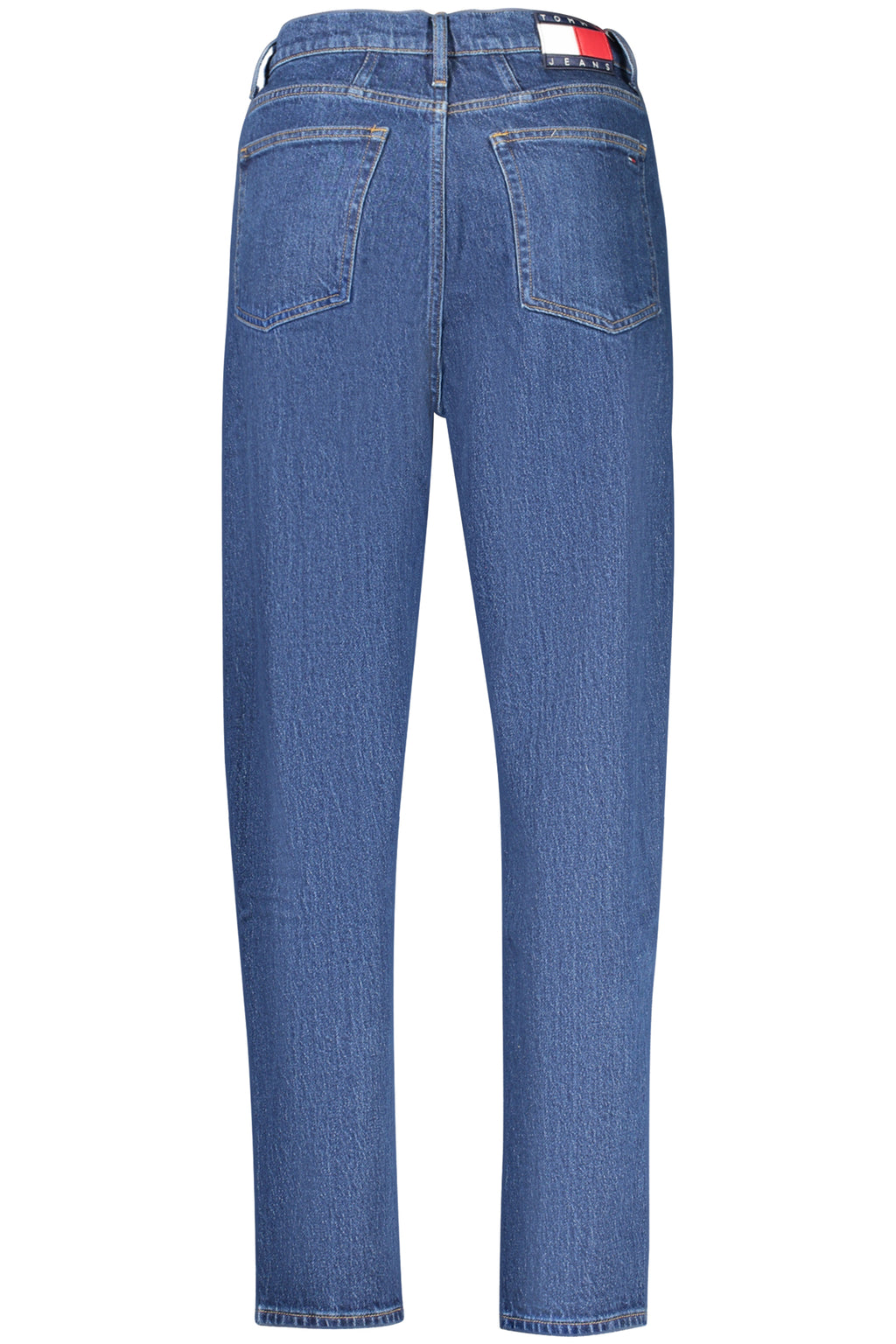 Women's blue denim ultra high tapered mom jeans by Tommy Hilfiger with five pockets — view 2