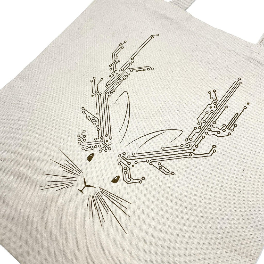 Techy Jackalope Canvas Tote Bag-1