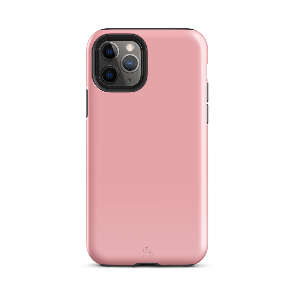 Bubblegum pink iPhone case with a durable dual-layer polycarbonate protective shell and shock-absorbing inner liner — view 3