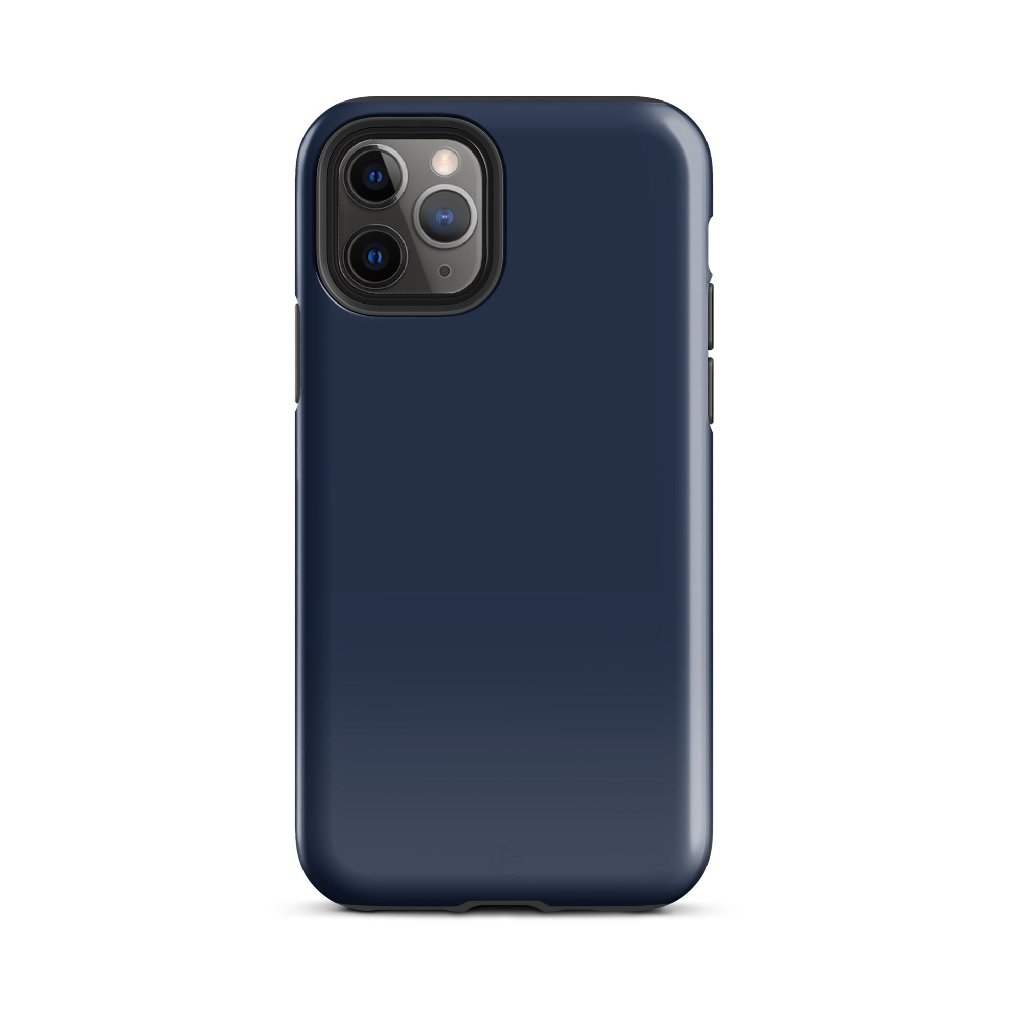 Neanderthal style dual layer iPhone protective case in Acab Blue with impact resistant polycarbonate shell — view 3
