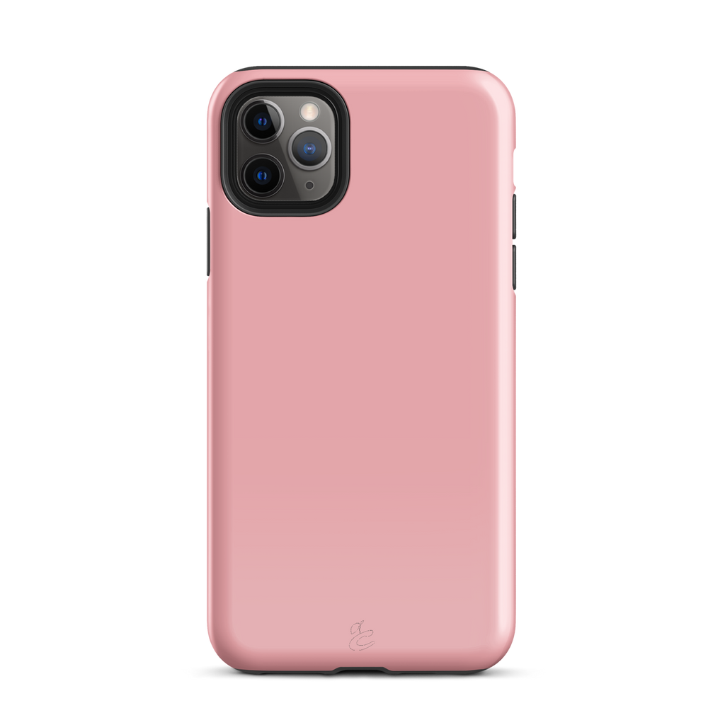 Bubblegum pink iPhone case with a durable dual-layer polycarbonate protective shell and shock-absorbing inner liner — view 5