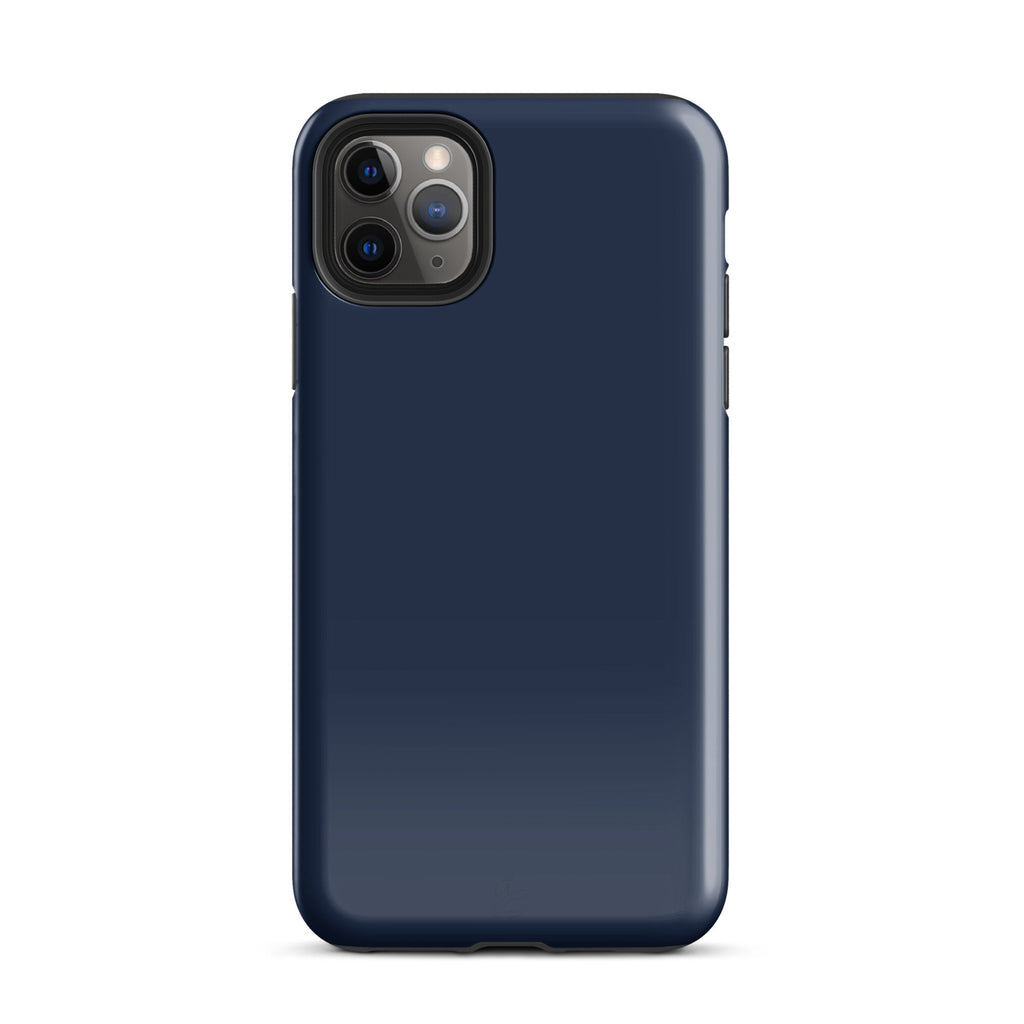 Neanderthal style dual layer iPhone protective case in Acab Blue with impact resistant polycarbonate shell — view 5
