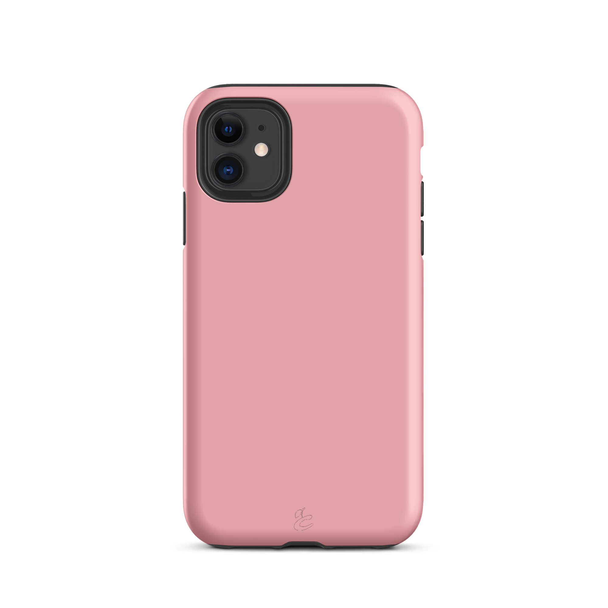 Bubblegum pink iPhone case with a durable dual-layer polycarbonate protective shell and shock-absorbing inner liner — view 2