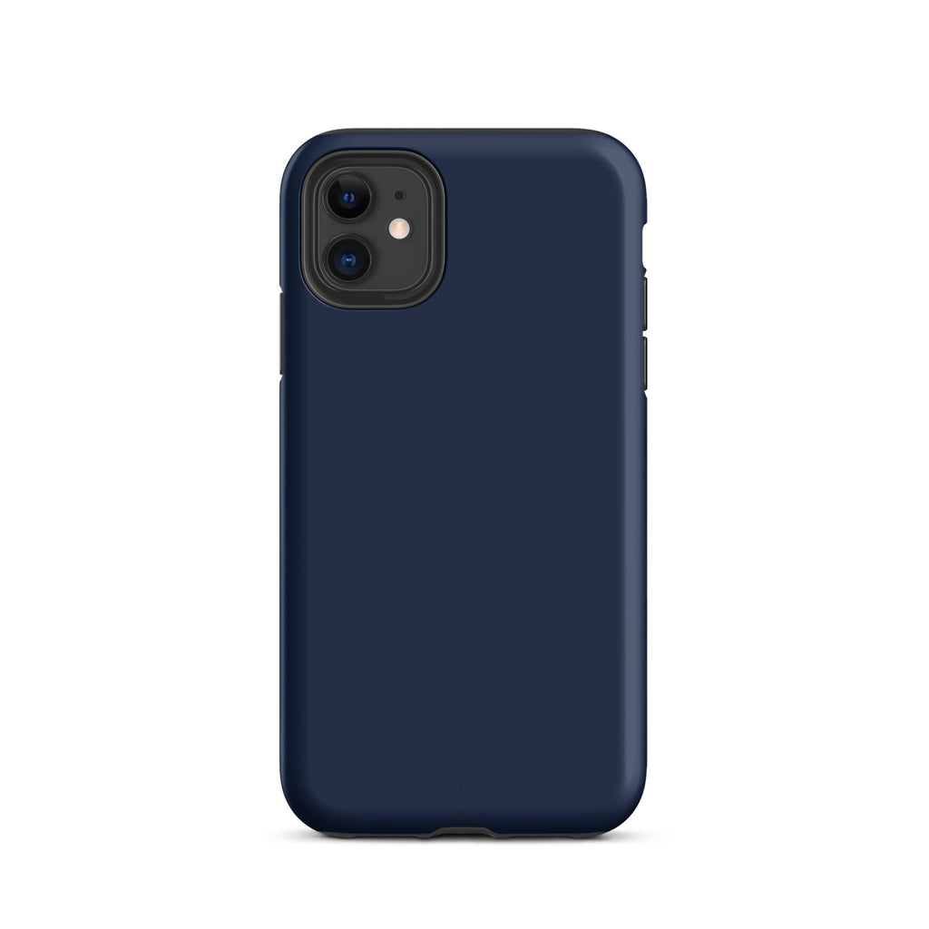 Neanderthal style dual layer iPhone protective case in Acab Blue with impact resistant polycarbonate shell — view 2