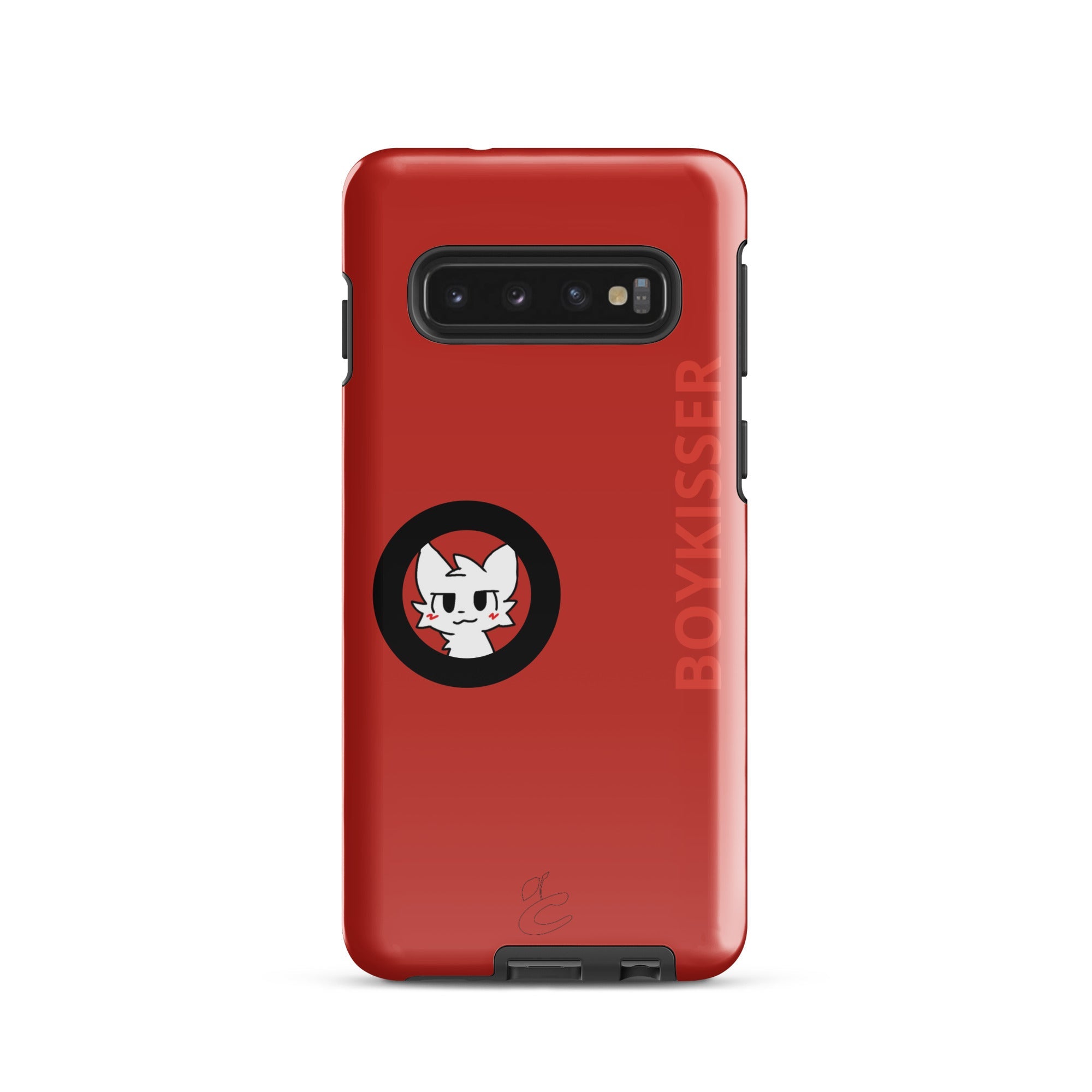 Protective Cherry Samsung phone case featuring a playful Boykisser cat graphic and durable polycarbonate shell — view 2