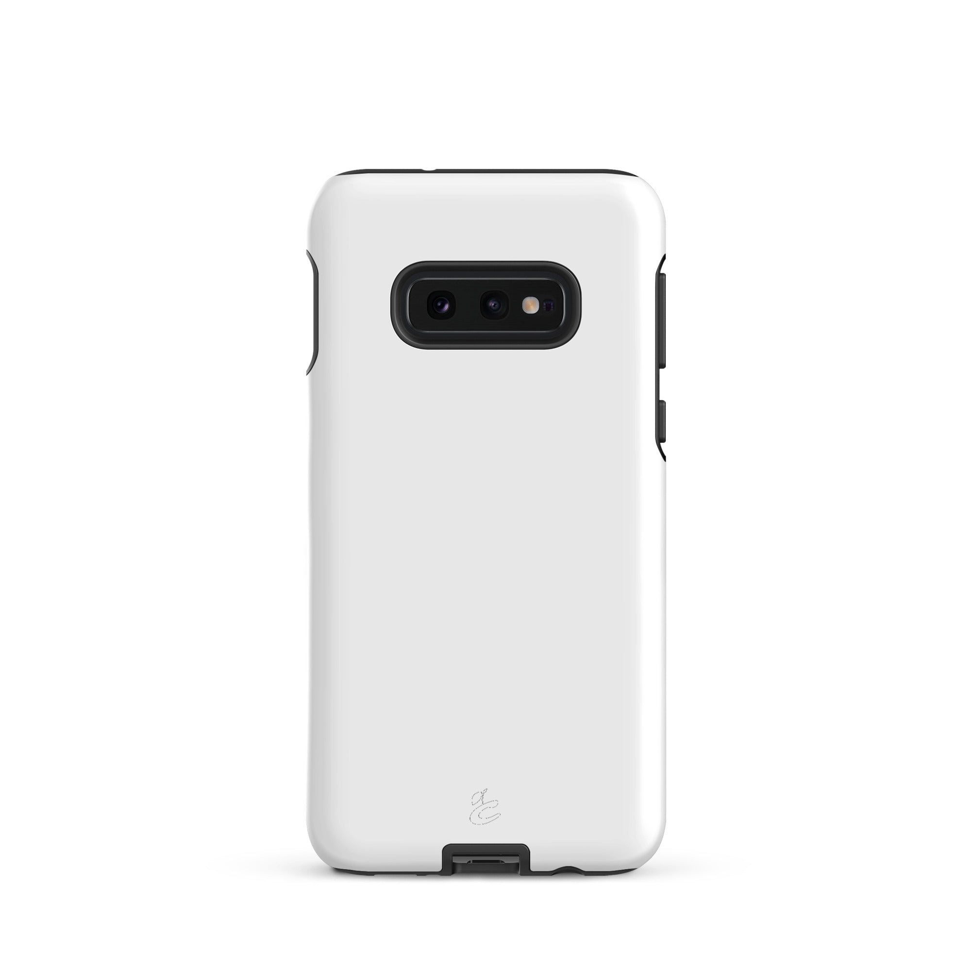 White dual layer Neanderthal Samsung phone case with impact resistant polycarbonate shell — view 4