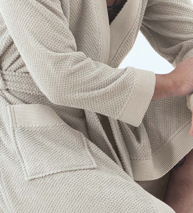 Men's Organic Turkish Terry Cloth Kimono Bathrobe-3