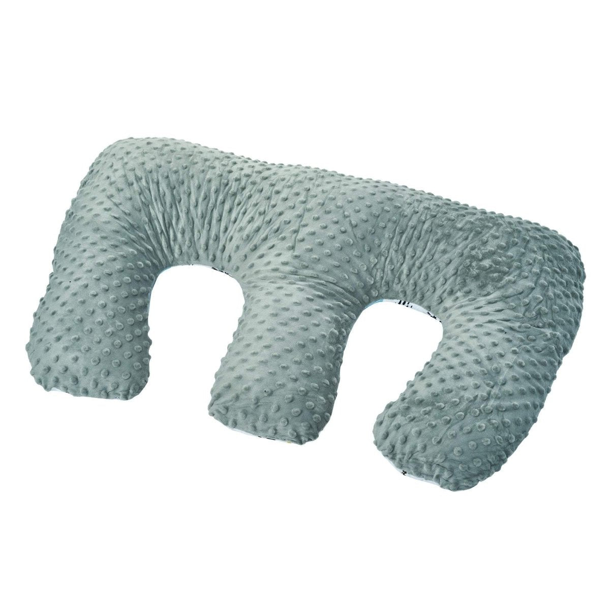 Twin pregnancy nursing pillow with playful dinosaur print, wrapping waist design for tandem infant feeding — view 4