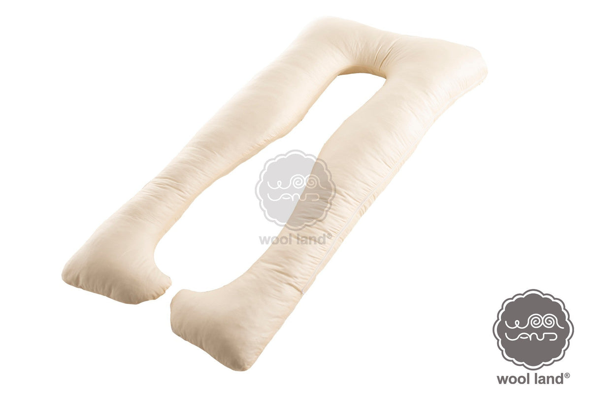 The Woolland Natural wool U-shaped pregnancy pillow-3
