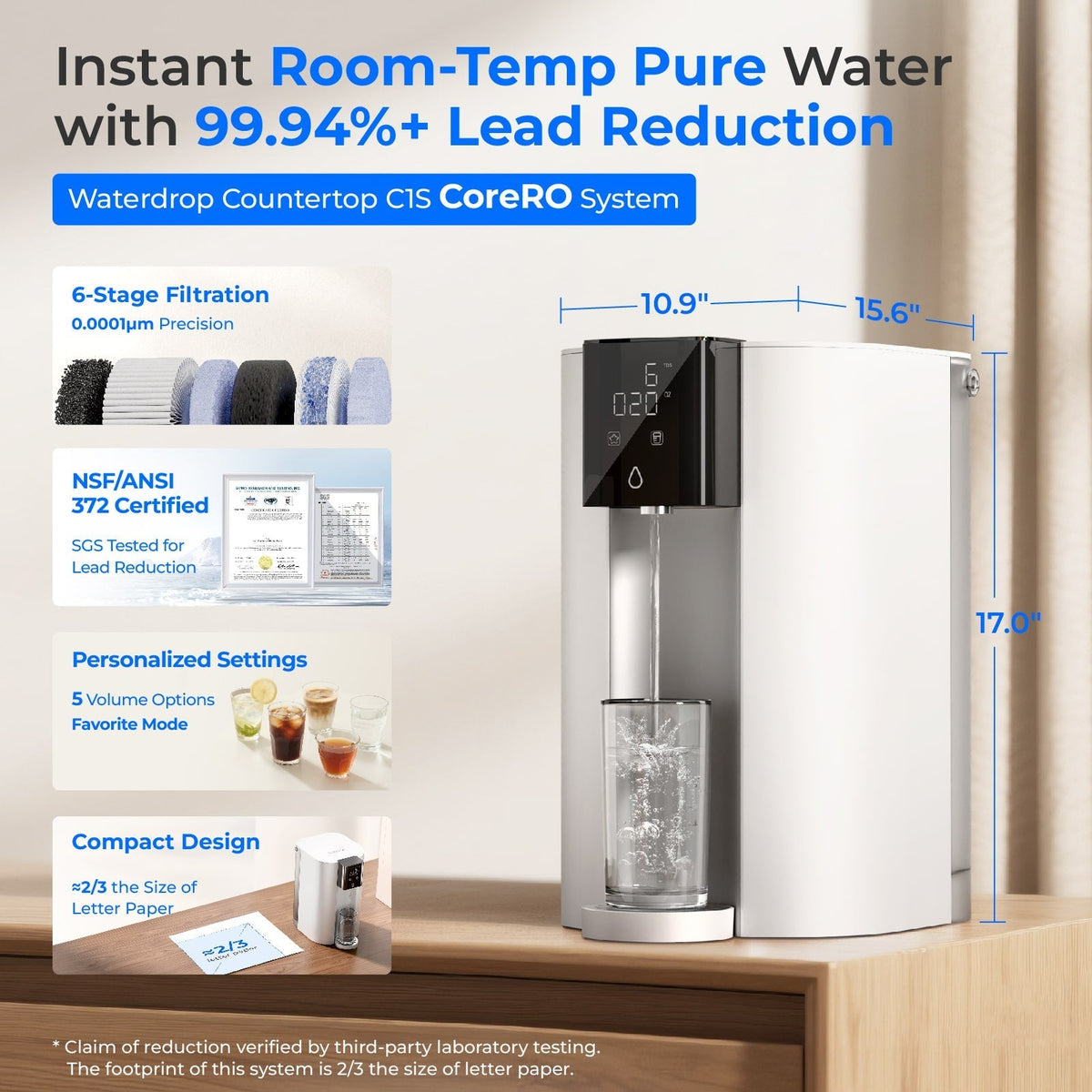 Waterdrop C1S Countertop CoreRO System-1
