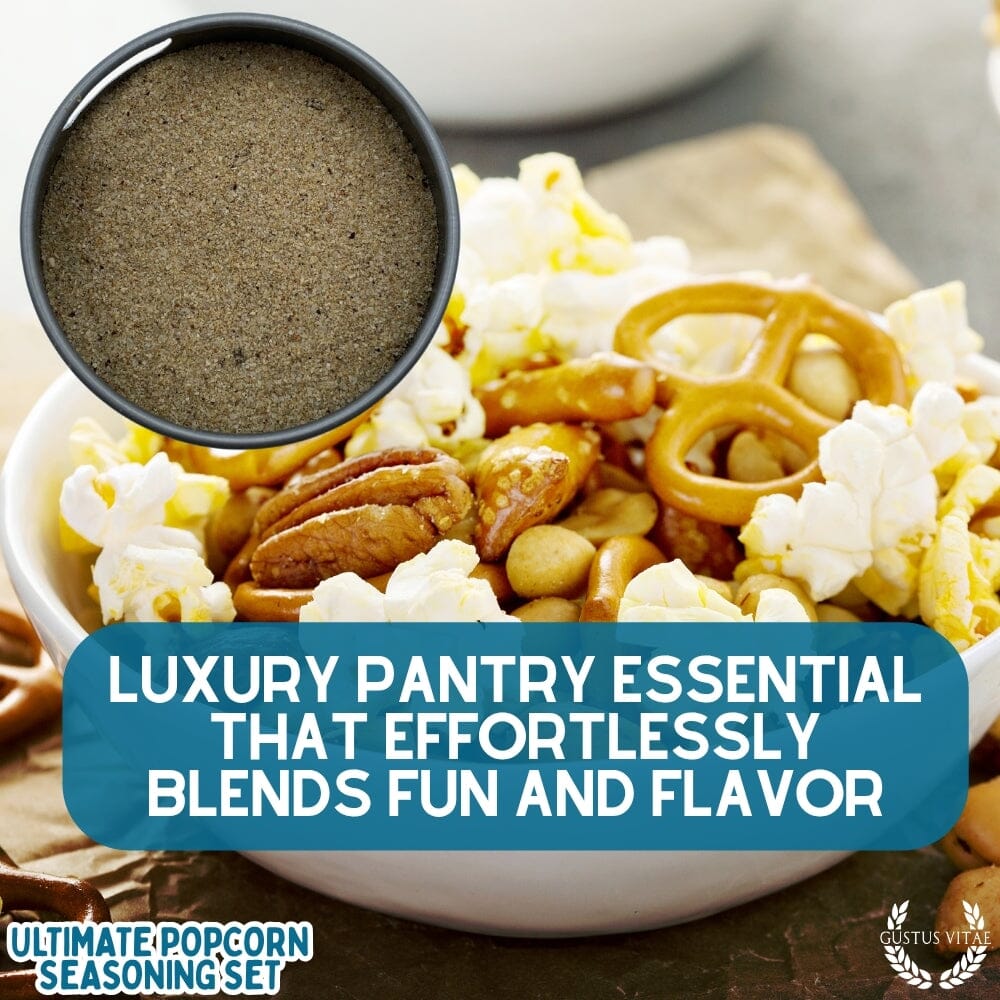 Ultimate popcorn seasoning set with six unique gourmet spice blends in convenient magnetic metal tins — view 3