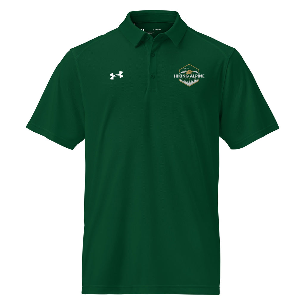 Men's relaxed fit textured breathable Under Armour performance polo shirt with three button placket — view 3