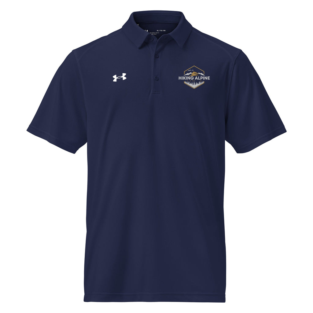 Men's relaxed fit textured breathable Under Armour performance polo shirt with three button placket — view 2
