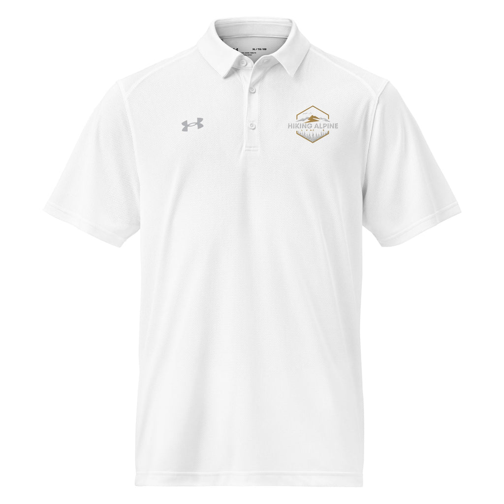 Men's relaxed fit textured breathable Under Armour performance polo shirt with three button placket — view 5