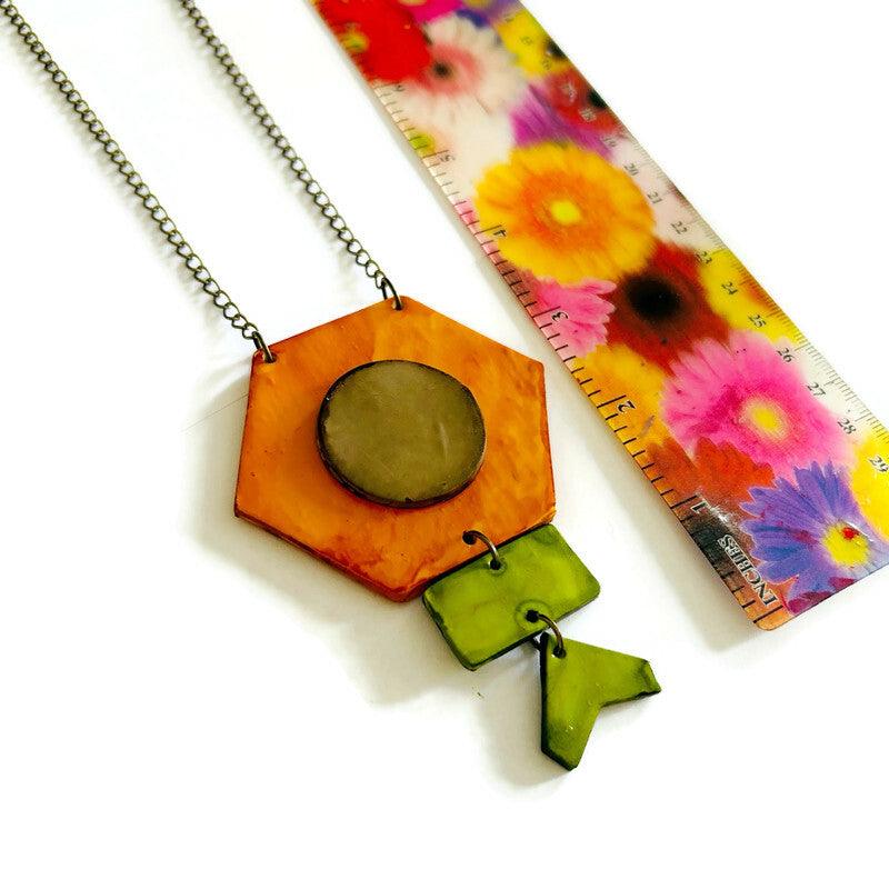 Unique Bohemian Jewelry Set with Statement Necklace & Earrings-3