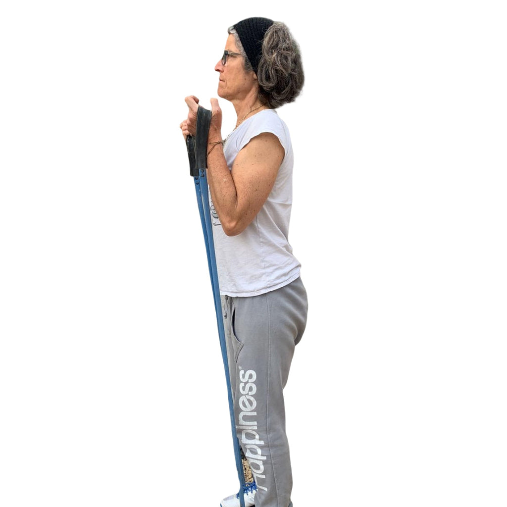 Eco-friendly upcycled black rubber resistance band made from recycled bicycle tyres for home workouts — view 5