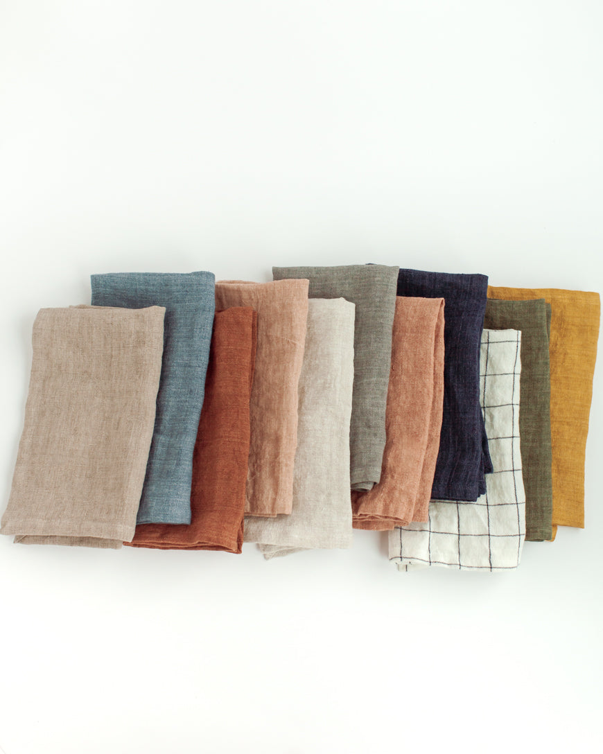 Stone Washed Linen Dinner Napkins-1