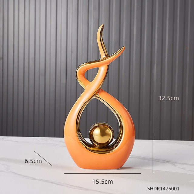 Abstract Sculpture Ceramic Statue Home Décor Figurines-9