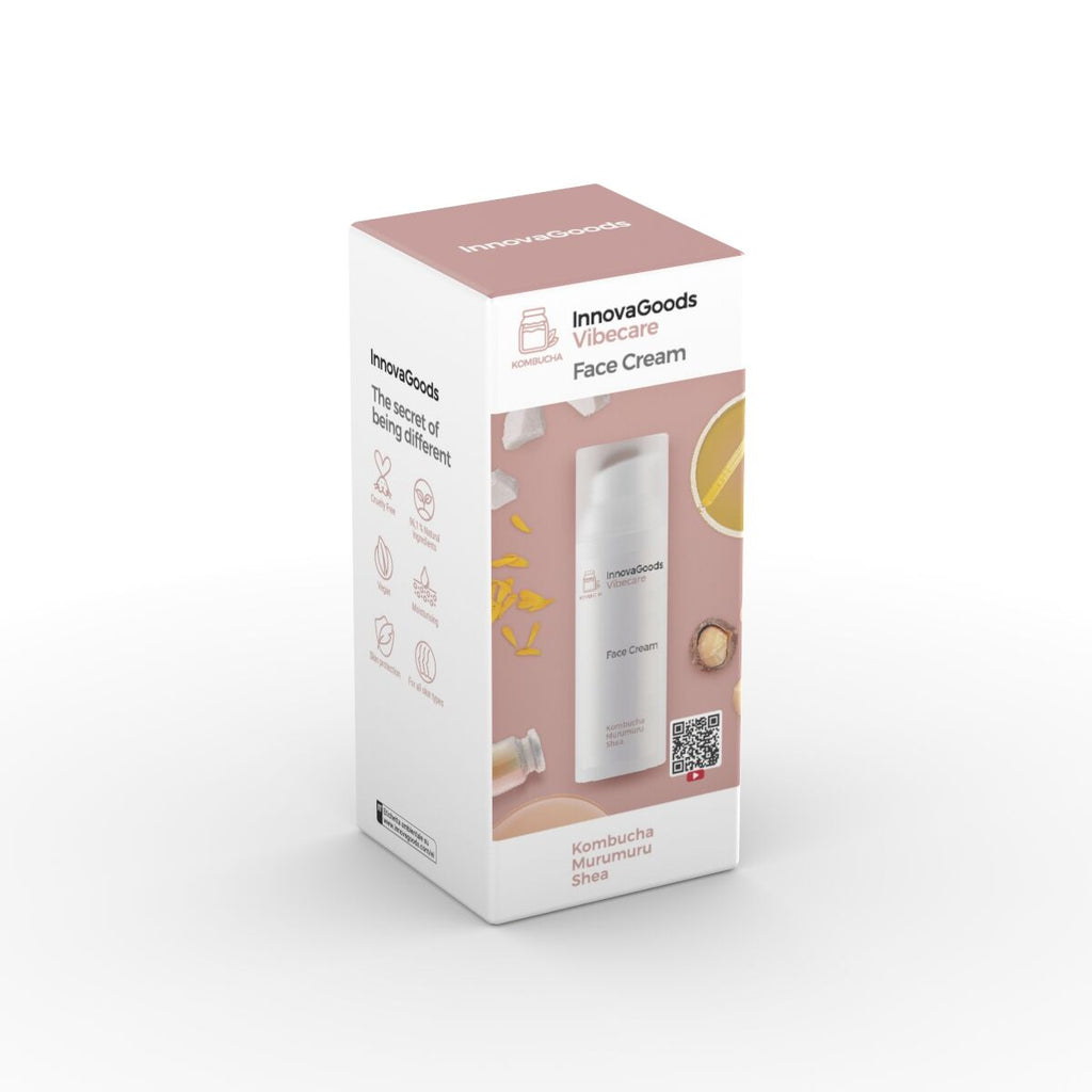 Kombucha hydrating facial cream in a 50ml container for daily vegan skin moisturization and care — view 2