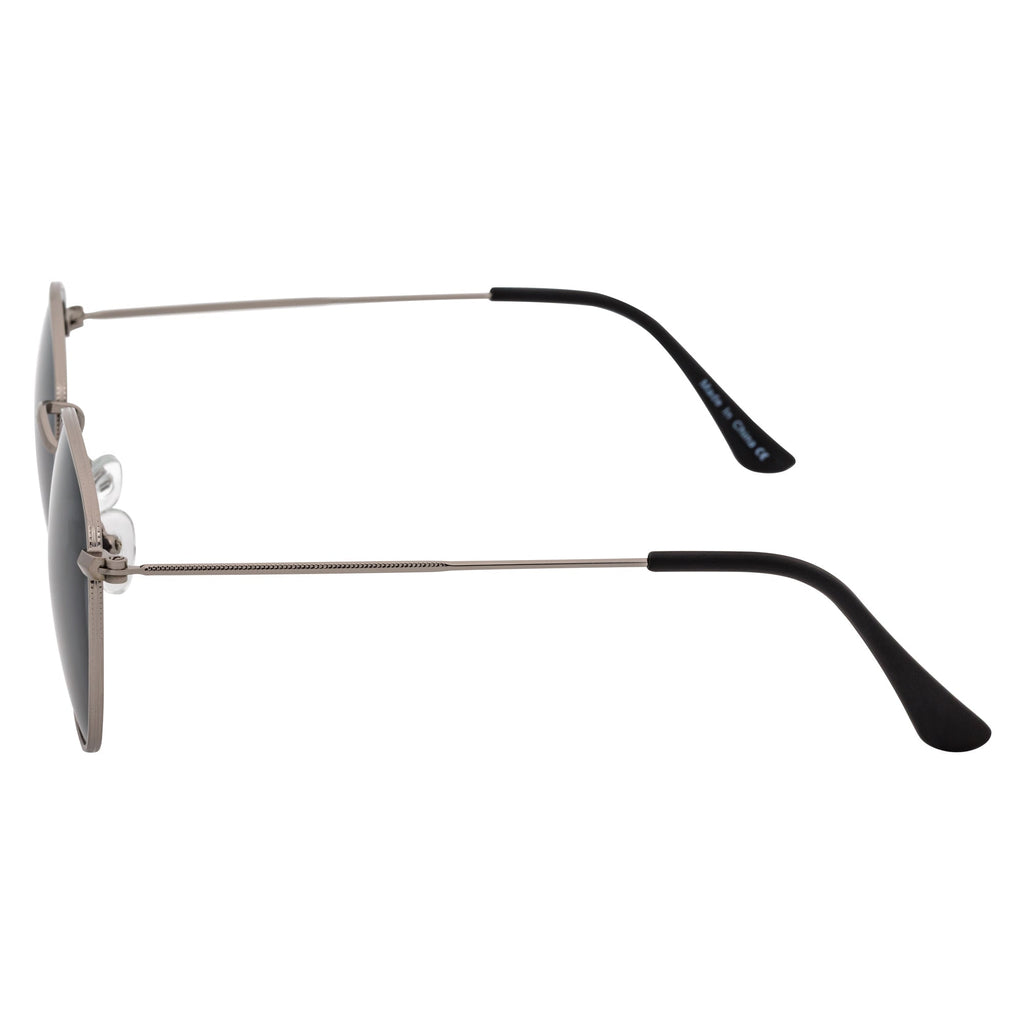 VAGABOND - Small Metal Round Sunglasses Silver Smoke-3