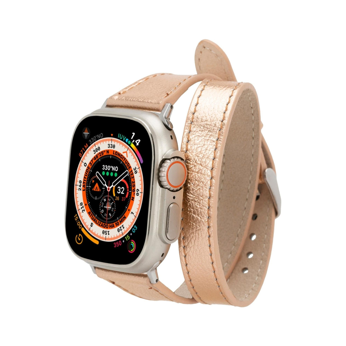Vail Double Tour Leather Bands for Apple Watch 9, Ultra 2 and SE-17