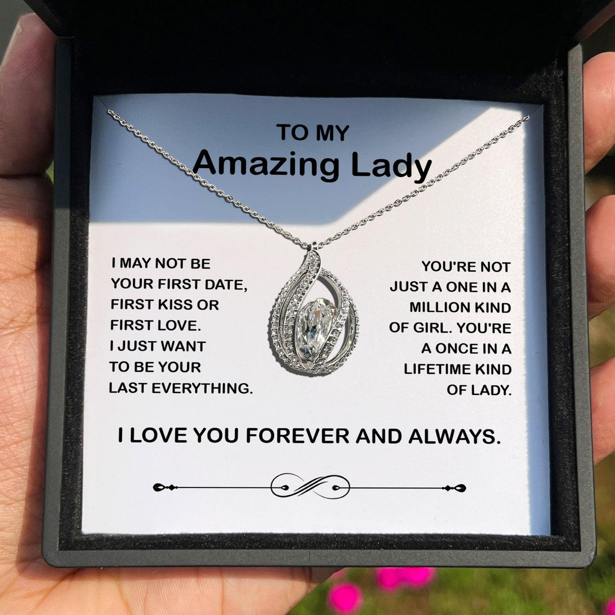 TRYNDI™ To My Amazing Lady Birdcage Necklace With Authentic Swarovski Crystals-1