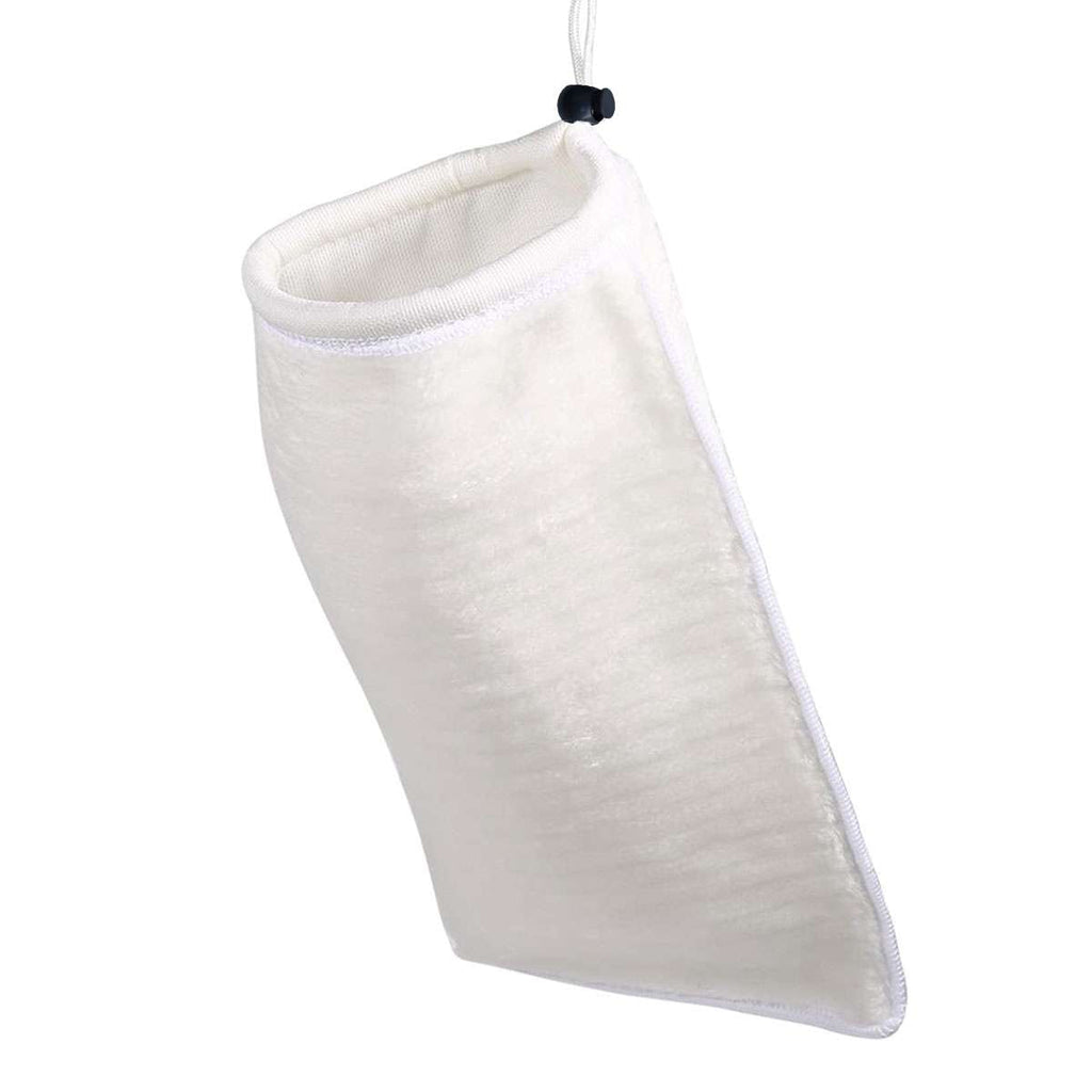 Ten piece white reusable aquarium filter bags with drawstring closure for fish tanks — view 4