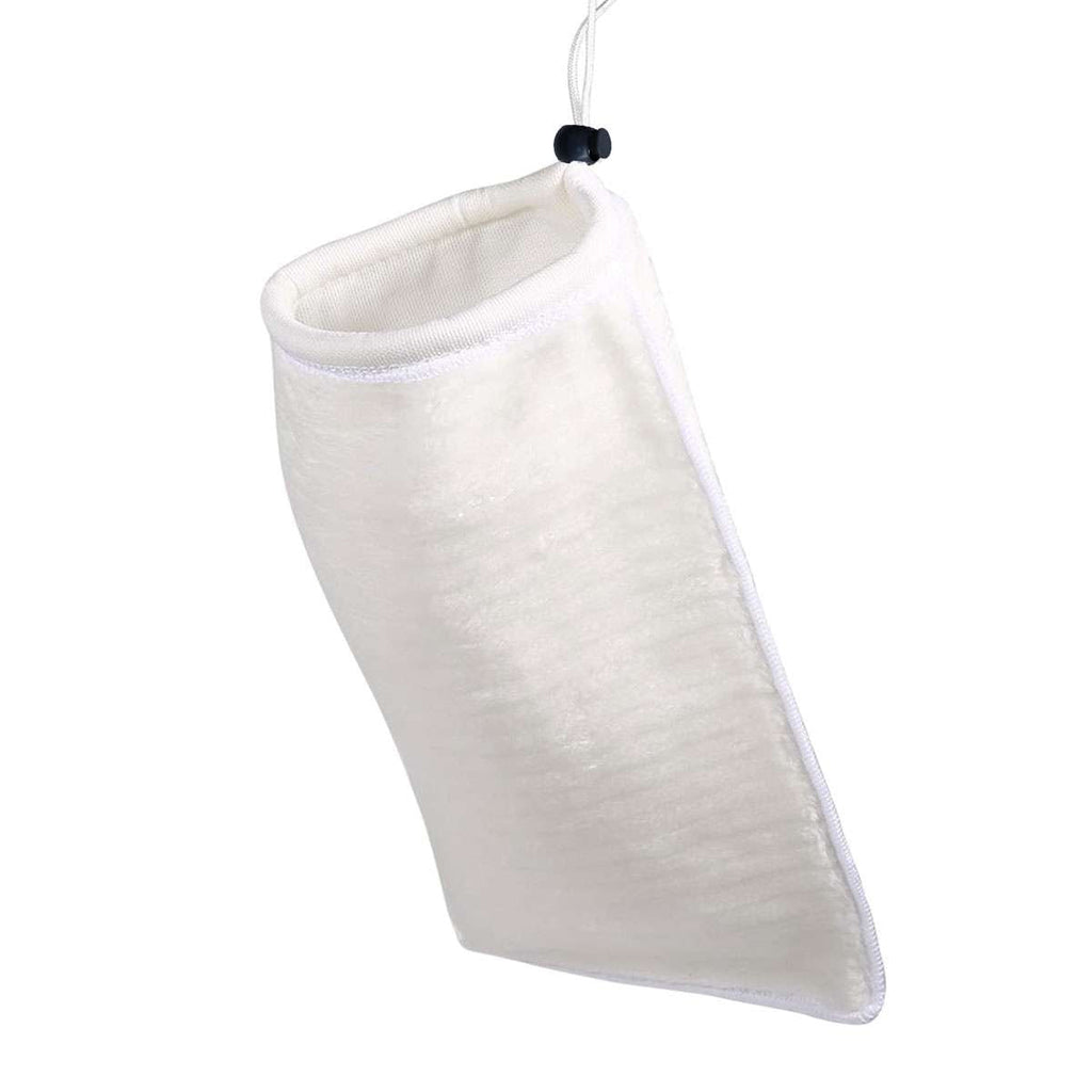 Ten piece white reusable aquarium filter bags with drawstring closure for fish tanks — view 2
