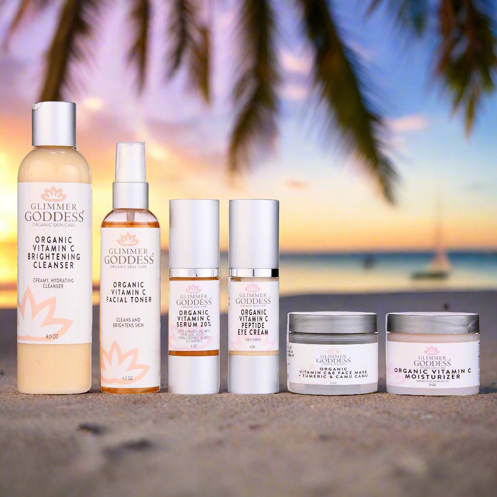 Complete 6-step vitamin C anti-aging skincare system with cleansers serums and SPF 30 moisturizer — view 5
