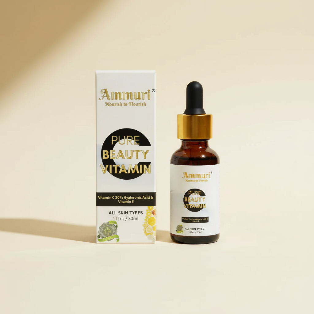 Vitamin C 30% Face Serum with Hyaluronic Acid (30ml) | Ammuri-1
