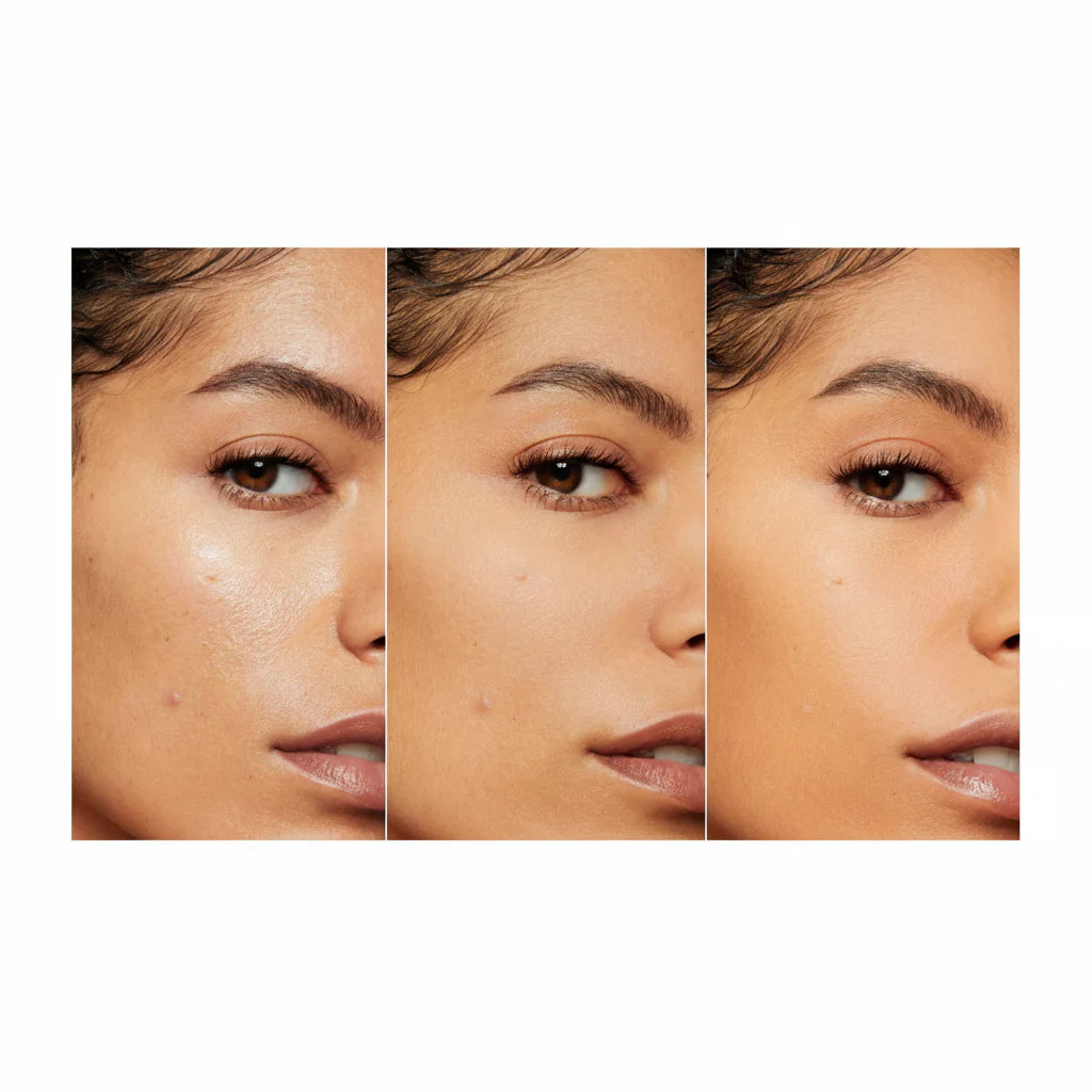 Mattifying setting powder container with translucent fine loose powder for shine control and makeup finishing — view 3
