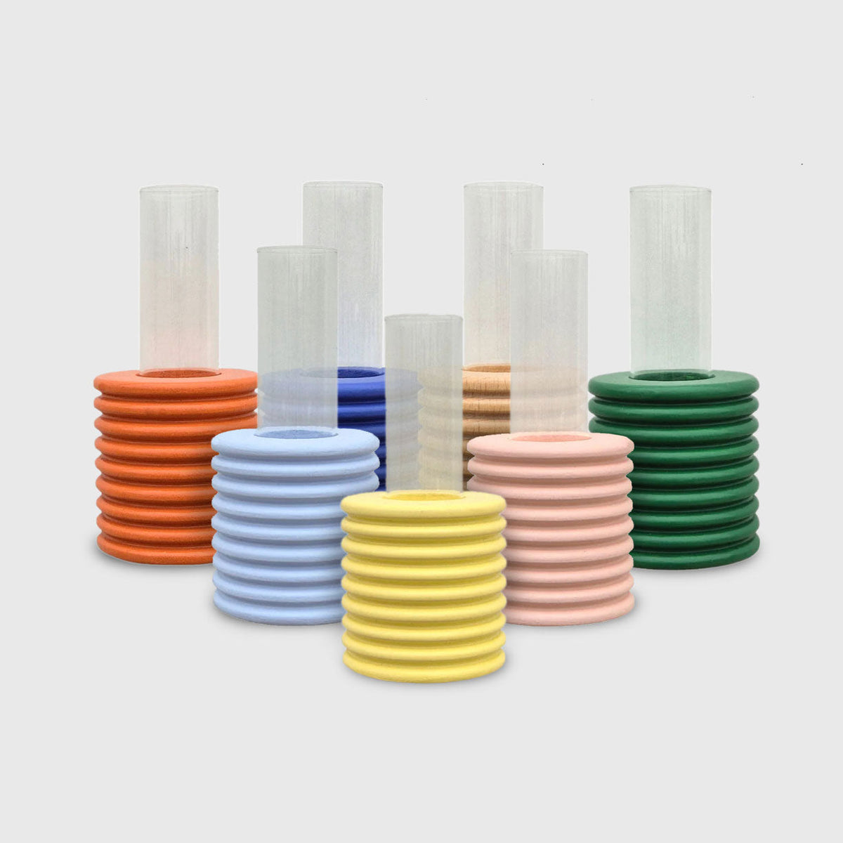 Modern Ribble Wooden Wall Vases | 7 Colour Options-0