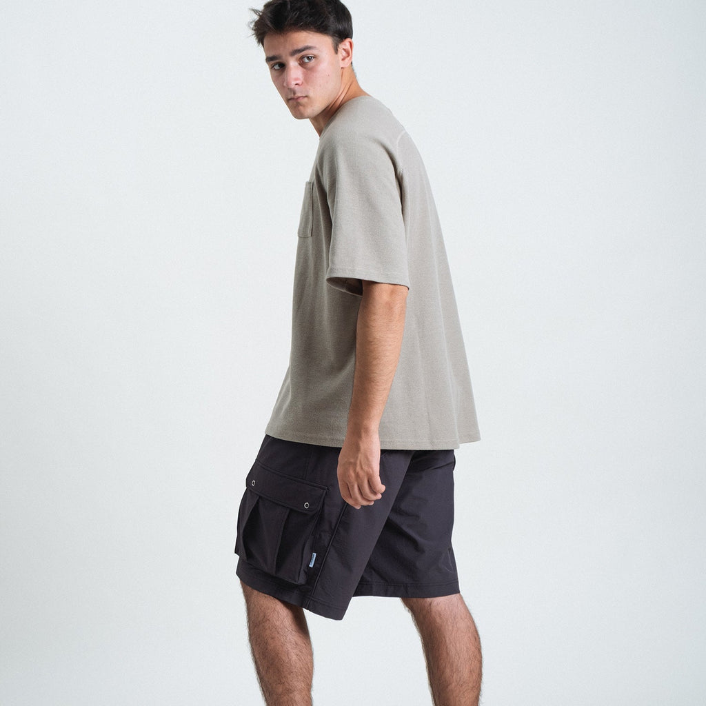 Waffle Tee / Cotton - Warm Grey-2
