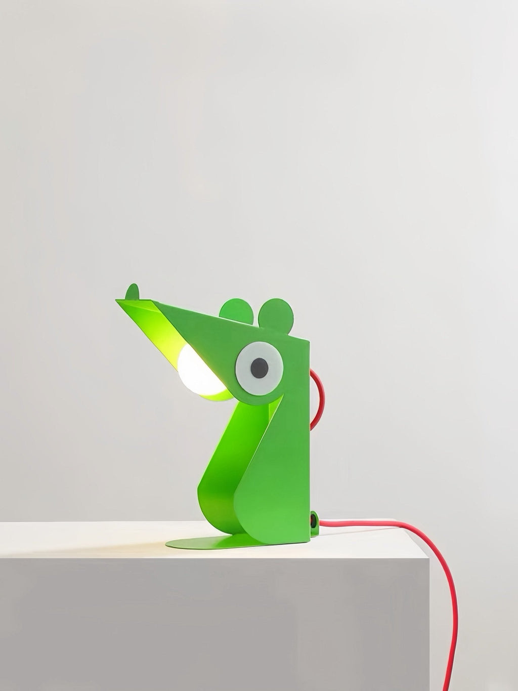 Whimsical Memphis mouse table lamp crafted from vibrant metal for study desks and bedside illumination